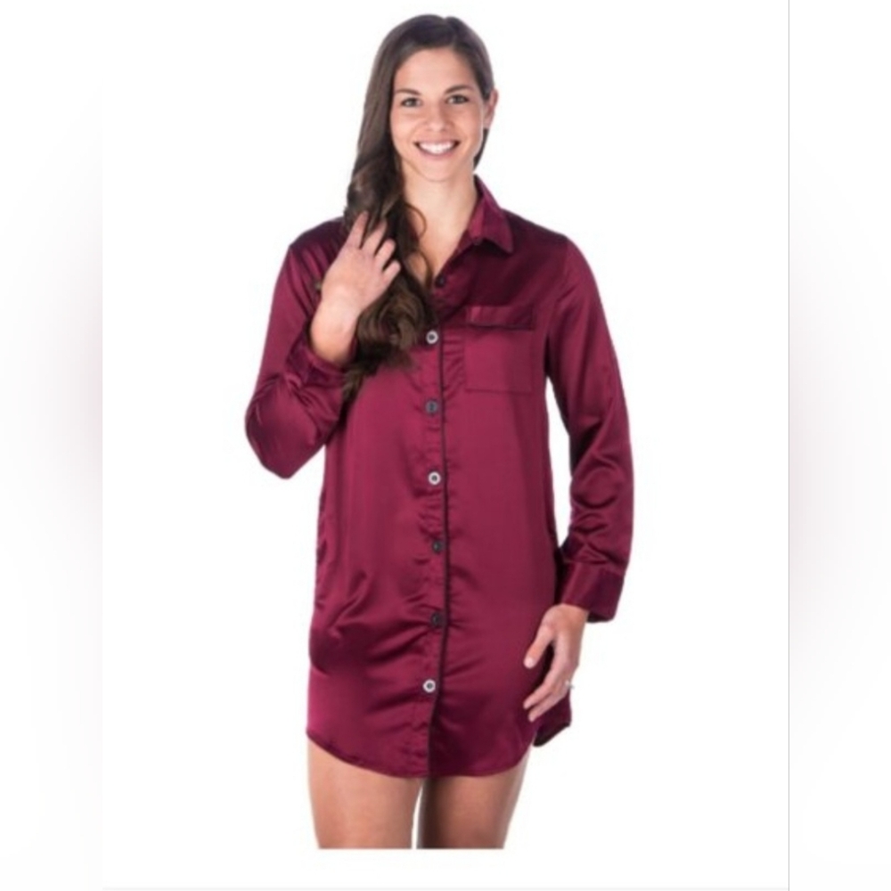 Noble Mount Silky Satin Sleep Shirt